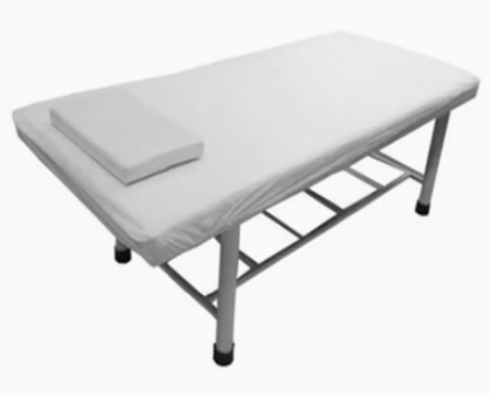 ملاءة سرير مرنة بيضاء