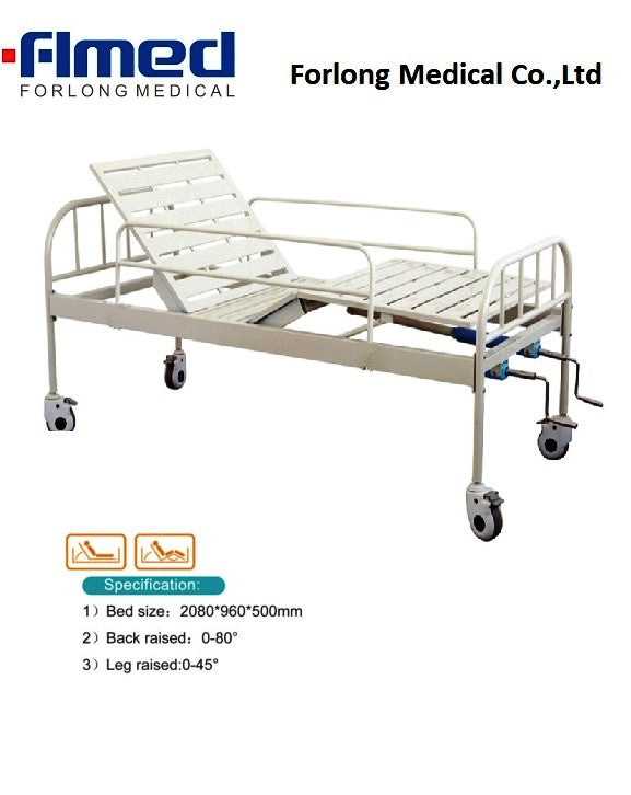 Motion Manual Medical Bed with plastic headers