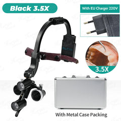 Headlight Double with Loupe 3.5X and composite optical filter