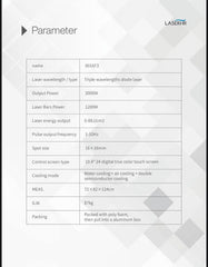 Triple Wavelength Diode Laser Machine {3 in 1 laser (Diode + Alex +Yag)}