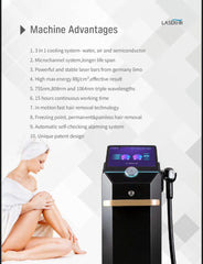 Triple Wavelength Diode Laser Machine {3 in 1 laser (Diode + Alex +Yag)}