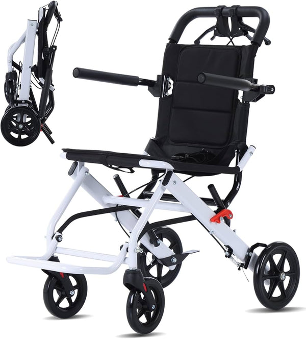 Folding Portable Ultralight Transport Wheelchair