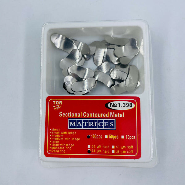 Mini kit Sectional Contoured Metal Matrices 10pcs