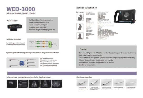 WELLD WED-3000 Full Digital Ultrasonic Diagnostic System
