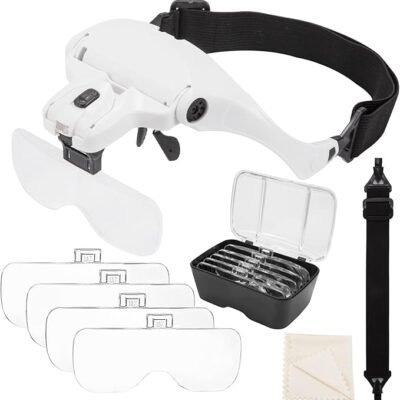 Magnifying Glasses with LED Light Headband