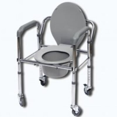 Easy Care Commode Chair With Wheels,Removing Container,Height Adjustment